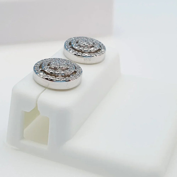 925 Sterling Silver Cubic Zirconia Earrings, U19254839 - Picture 4 of 11